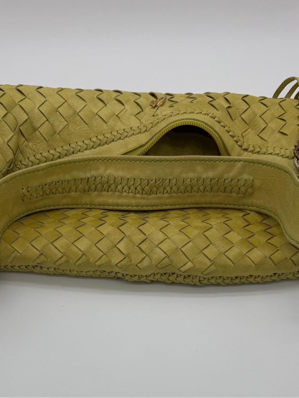 Woven Shoulder Bag in Olive Green by (Unknown) - Picture 5 of 6